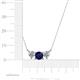 4 - Raia Blue Sapphire and Diamond Three Stone Pendant 