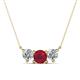 1 - Raia Ruby and Diamond Three Stone Pendant 