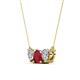 2 - Raia Ruby and Diamond Three Stone Pendant 