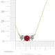 4 - Raia Ruby and Diamond Three Stone Pendant 
