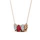 2 - Raia Ruby and Diamond Three Stone Pendant 