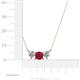 4 - Raia Ruby and Diamond Three Stone Pendant 