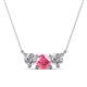 1 - Raia Pink Tourmaline and Diamond Three Stone Pendant 