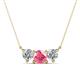 1 - Raia Pink Tourmaline and Diamond Three Stone Pendant 