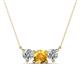 1 - Raia Citrine and Diamond Three Stone Pendant 