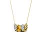 2 - Raia Citrine and Diamond Three Stone Pendant 