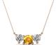 1 - Raia Citrine and Diamond Three Stone Pendant 