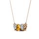2 - Raia Citrine and Diamond Three Stone Pendant 