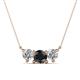 1 - Raia Black and White Diamond Three Stone Pendant 