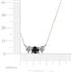 4 - Raia Black and White Diamond Three Stone Pendant 