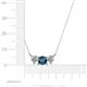 4 - Raia Blue and White Diamond Three Stone Pendant 