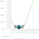 4 - Raia London Blue Topaz and Diamond Three Stone Pendant 