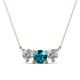 1 - Raia London Blue Topaz and Diamond Three Stone Pendant 
