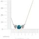 4 - Raia London Blue Topaz and Diamond Three Stone Pendant 