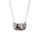 2 - Raia Smoky Quartz and Diamond Three Stone Pendant 