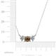 4 - Raia Smoky Quartz and Diamond Three Stone Pendant 