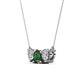 2 - Raia Diamond and Lab Created Alexandrite Three Stone Pendant 