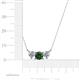 4 - Raia Diamond and Lab Created Alexandrite Three Stone Pendant 