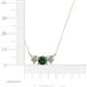 4 - Raia Diamond and Lab Created Alexandrite Three Stone Pendant 