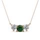 1 - Raia Diamond and Lab Created Alexandrite Three Stone Pendant 