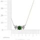 4 - Raia Diamond and Lab Created Alexandrite Three Stone Pendant 