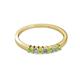 2 - Evia 2.00 mm Princess Cut Peridot and Diamond 7 Stone Wedding Band 