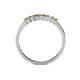 4 - Evia 2.00 mm Princess Cut Citrine and Diamond 7 Stone Wedding Band 