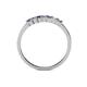 4 - Evia 2.00 mm Princess Cut Iolite and Diamond 7 Stone Wedding Band 