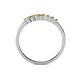 4 - Evia 2.00 mm Princess Cut Yellow Sapphire and Diamond 7 Stone Wedding Band 