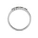 4 - Evia 2.00 mm Princess Cut Smoky Quartz and Diamond 7 Stone Wedding Band 