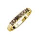 3 - Evia 0.91 ctw Smoky Quartz (3.00 mm) Seven Stone Wedding Band 