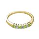 2 - Evia 2.50 mm Princess Cut Peridot and Diamond 7 Stone Wedding Band 