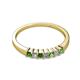 2 - Evia 2.50 mm Princess Cut Green Garnet and Diamond 7 Stone Wedding Band 