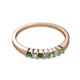 2 - Evia 2.50 mm Princess Cut Green Garnet and Diamond 7 Stone Wedding Band 