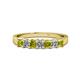 1 - Evia 3.00 mm Yellow and White Diamond Wedding Band 
