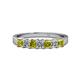 1 - Evia 3.00 mm Yellow and White Diamond Wedding Band 
