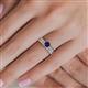 7 - Sezen Blue Sapphire and Diamond Bridal Set Ring 