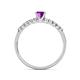 5 - Sezen Amethyst and Diamond Bridal Set Ring 