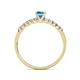 5 - Sezen Blue Topaz and Diamond Bridal Set Ring 