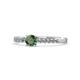 2 - Sezen Diamond and Lab Created Alexandrite Bridal Set Ring 
