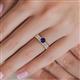 7 - Sezen Blue Sapphire and Diamond Bridal Set Ring 