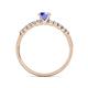 5 - Sezen Tanzanite and Diamond Bridal Set Ring 