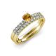 4 - Sezen Citrine and Diamond Bridal Set Ring 