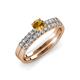 4 - Sezen Citrine and Diamond Bridal Set Ring 