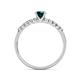 5 - Sezen London Blue Topaz and Diamond Bridal Set Ring 
