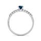 5 - Sezen Blue and White Diamond Bridal Set Ring 