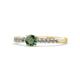 2 - Sezen Diamond and Lab Created Alexandrite Bridal Set Ring 