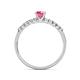 5 - Sezen Pink Tourmaline and Diamond Bridal Set Ring 