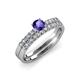4 - Sezen Iolite and Diamond Bridal Set Ring 