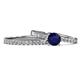 1 - Sezen Blue Sapphire and Diamond Bridal Set Ring 